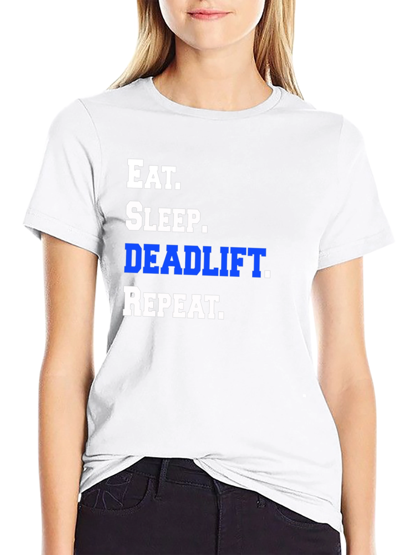 Eat Sleep Deadlift Repeat Black T-Shirt