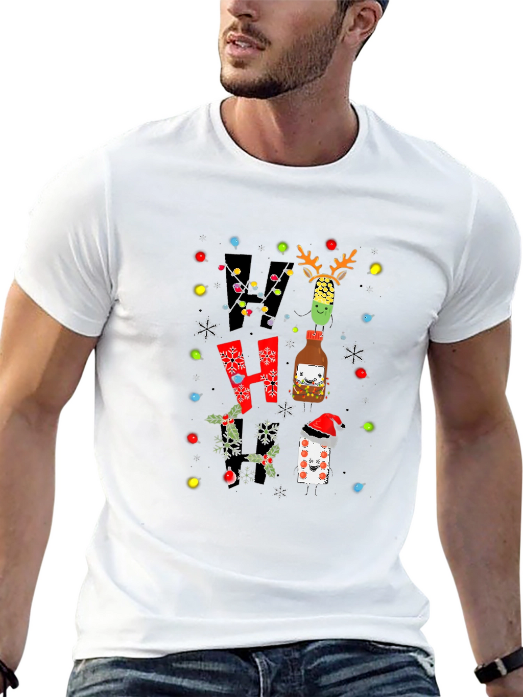 Festive Holiday HO HO HO T-Shirt