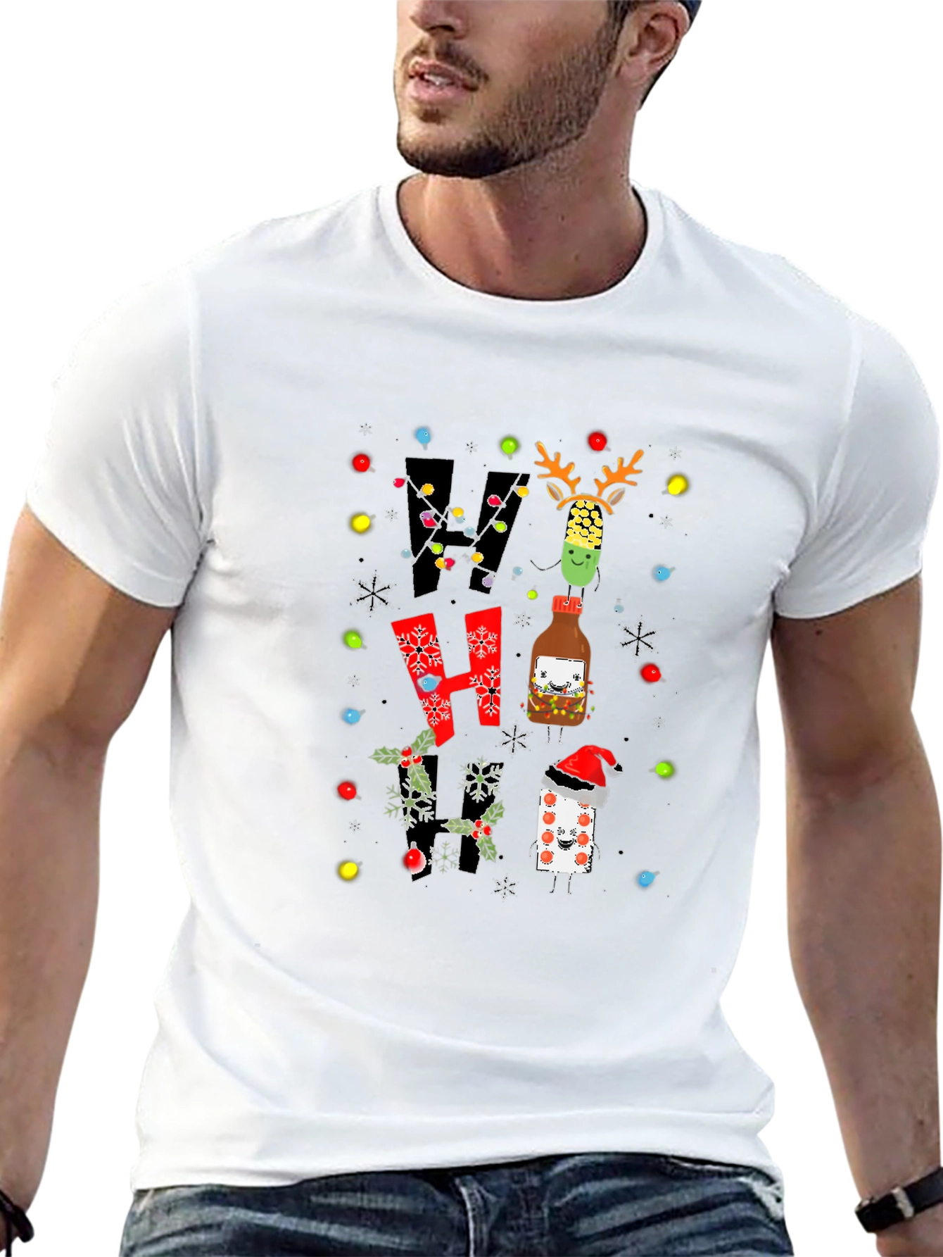 Festive Holiday HO HO HO T-Shirt
