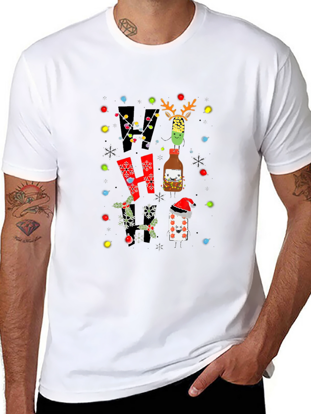 Festive Holiday HO HO HO T-Shirt