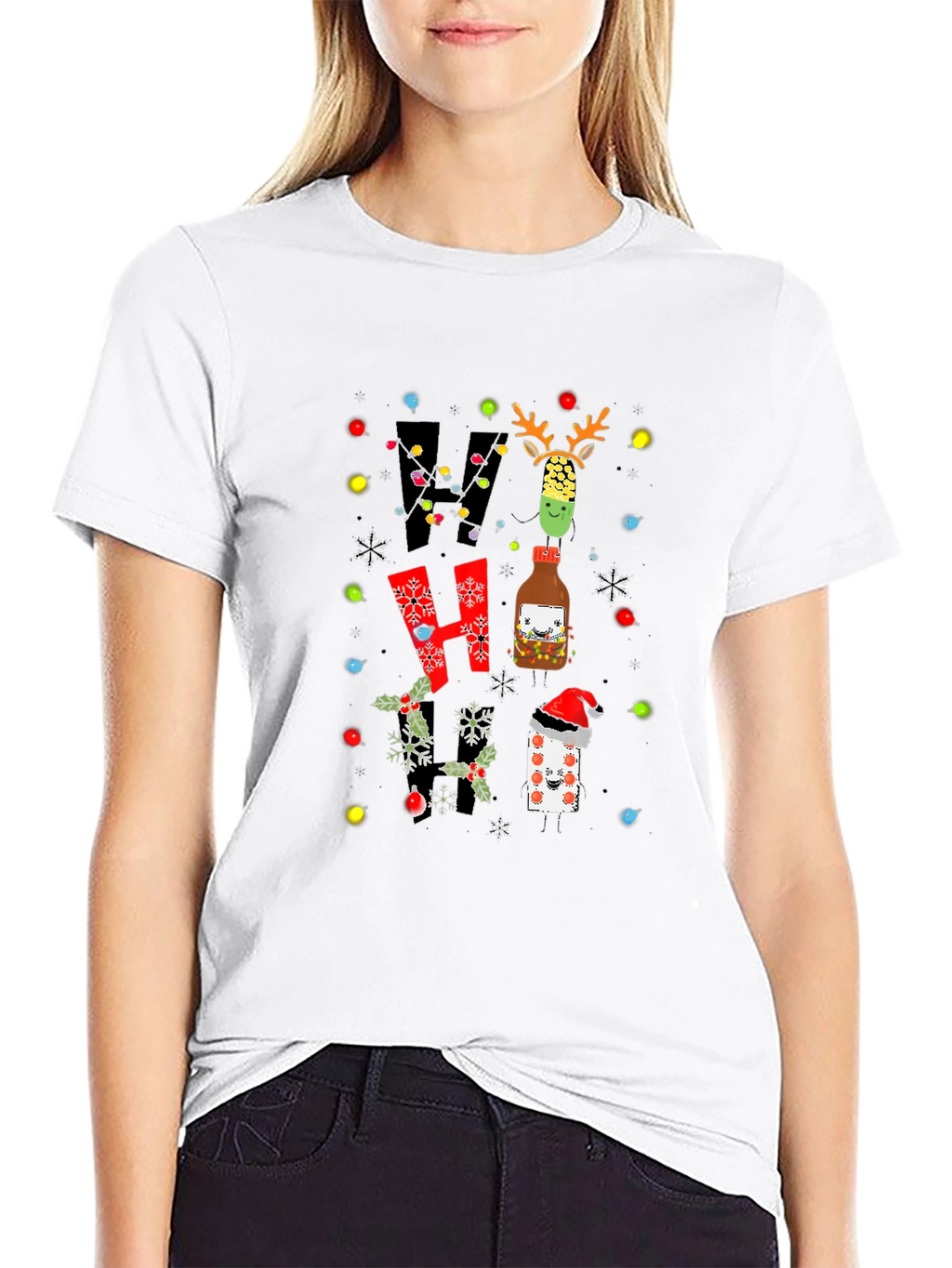 Festive Holiday HO HO HO T-Shirt