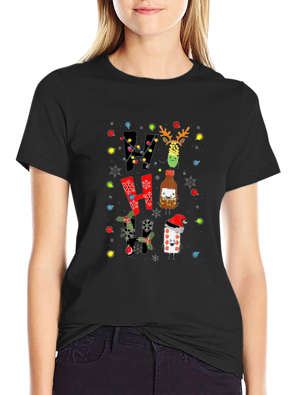Festive Holiday HO HO HO T-Shirt