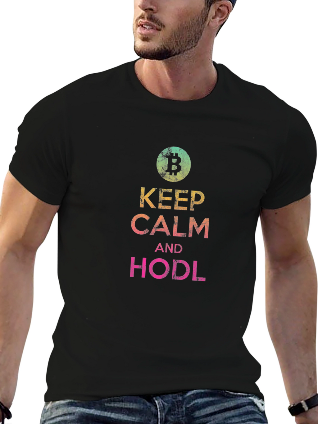 Keep Calm and HODL Bitcoin Crypto T-Shirt