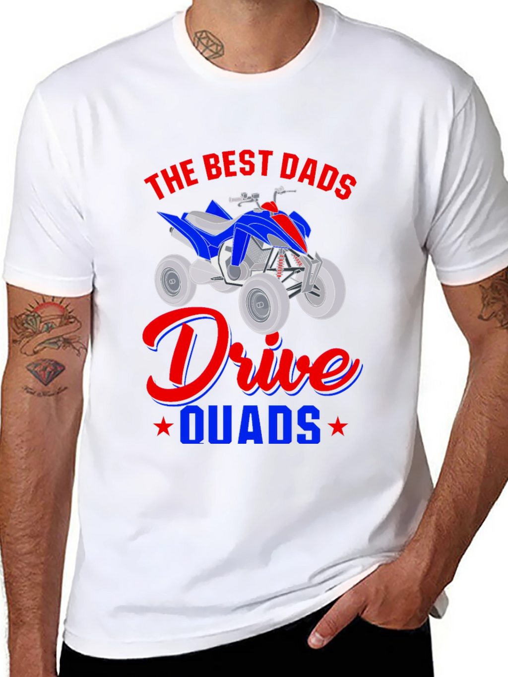 Best Dads Drive Quads T-Shirt Black
