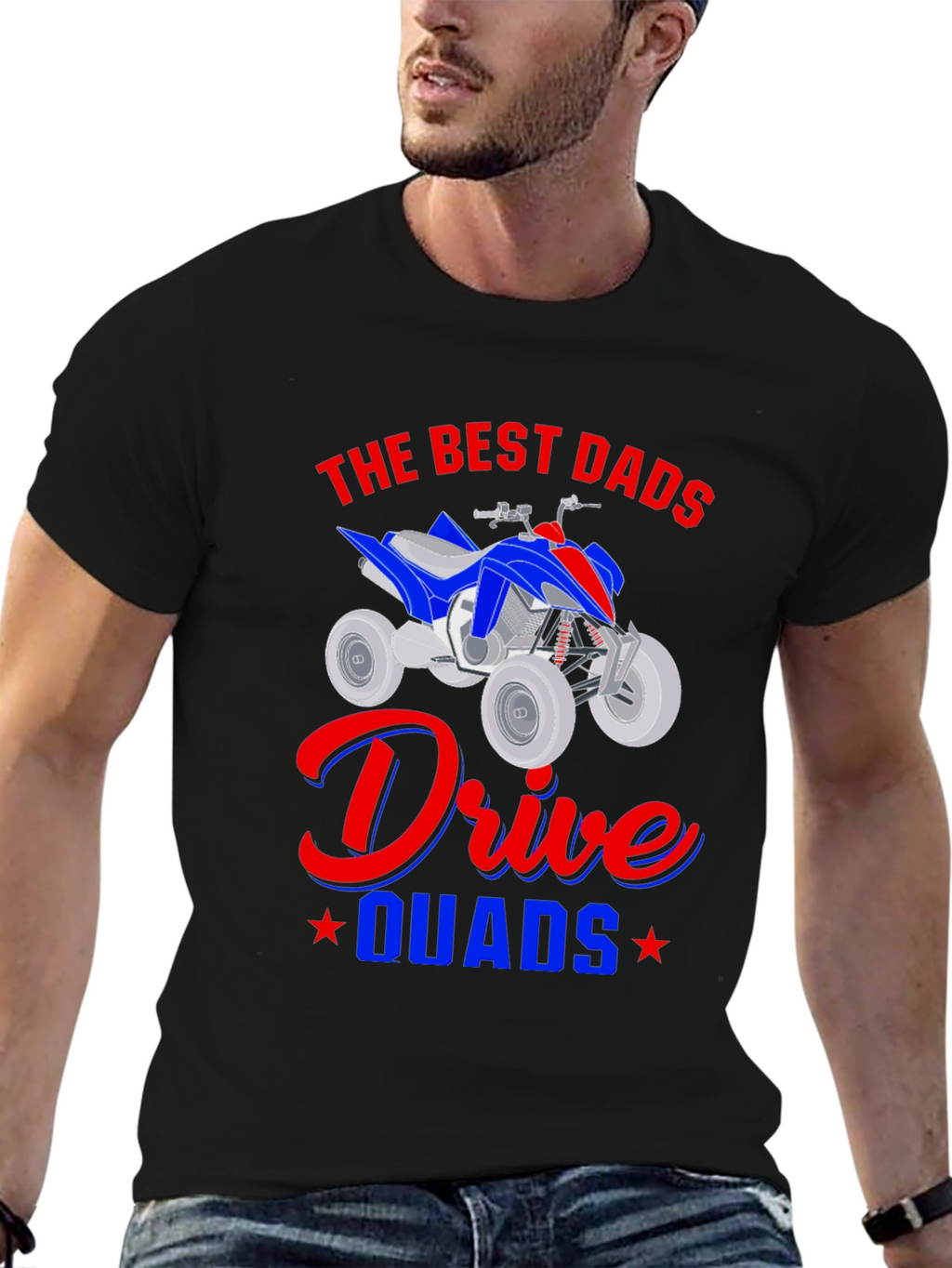 Best Dads Drive Quads T-Shirt Black