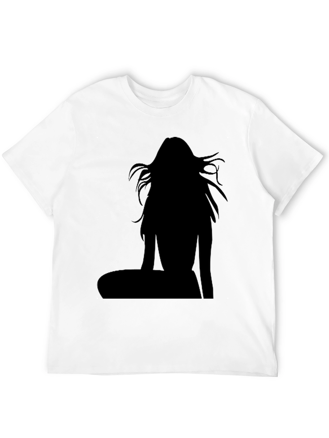 Silhouette Graphic Tee - Black Cotton Casual Top