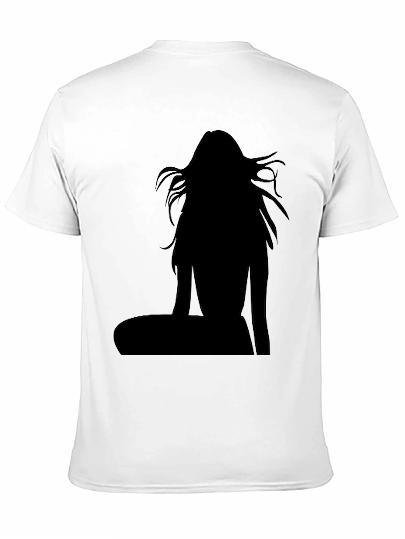 Silhouette Graphic Tee - Black Cotton Casual Top