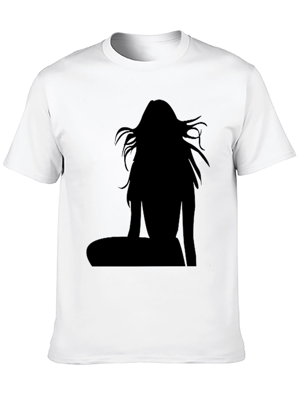 Silhouette Graphic Tee - Black Cotton Casual Top