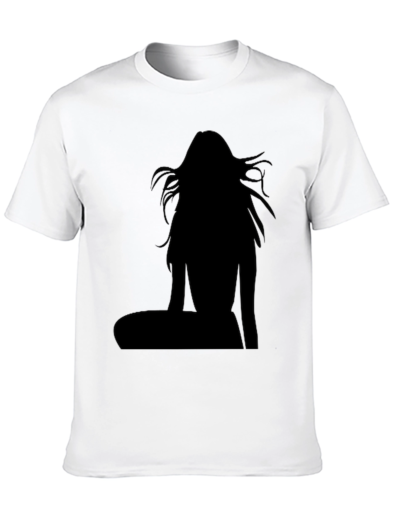 Silhouette Graphic Tee - Black Cotton Casual Top