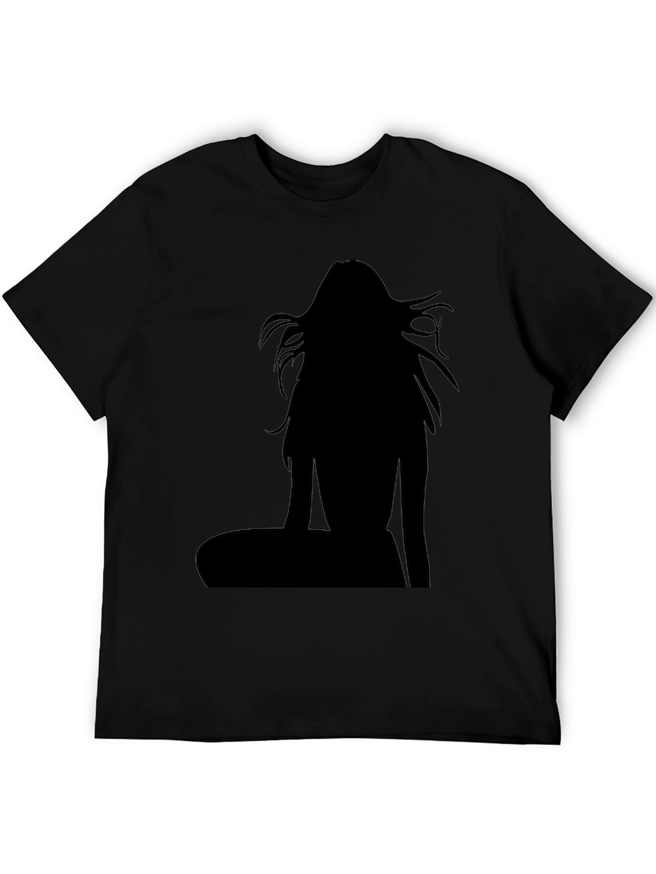 Silhouette Graphic Tee - Black Cotton Casual Top