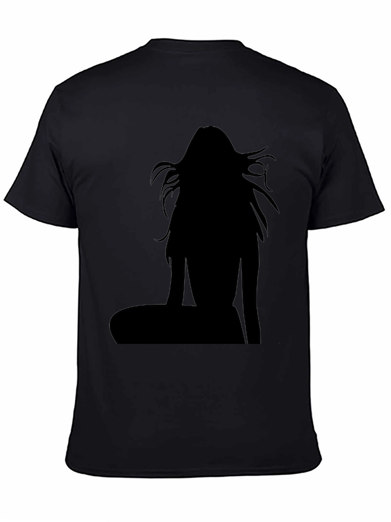 Silhouette Graphic Tee - Black Cotton Casual Top