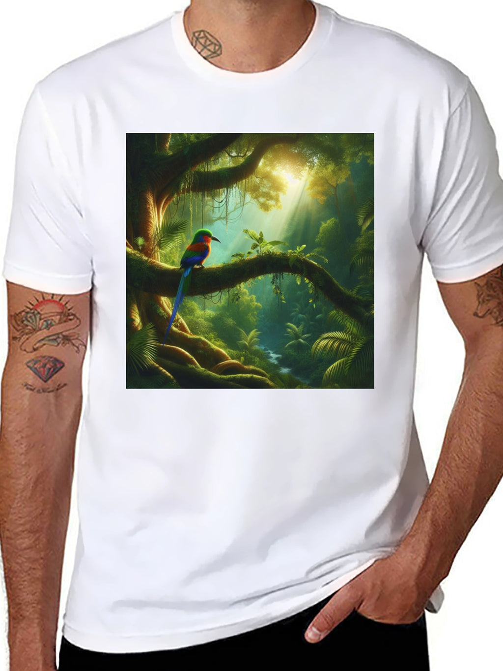 Jungle Bird T-Shirt - Vibrant Nature Tee