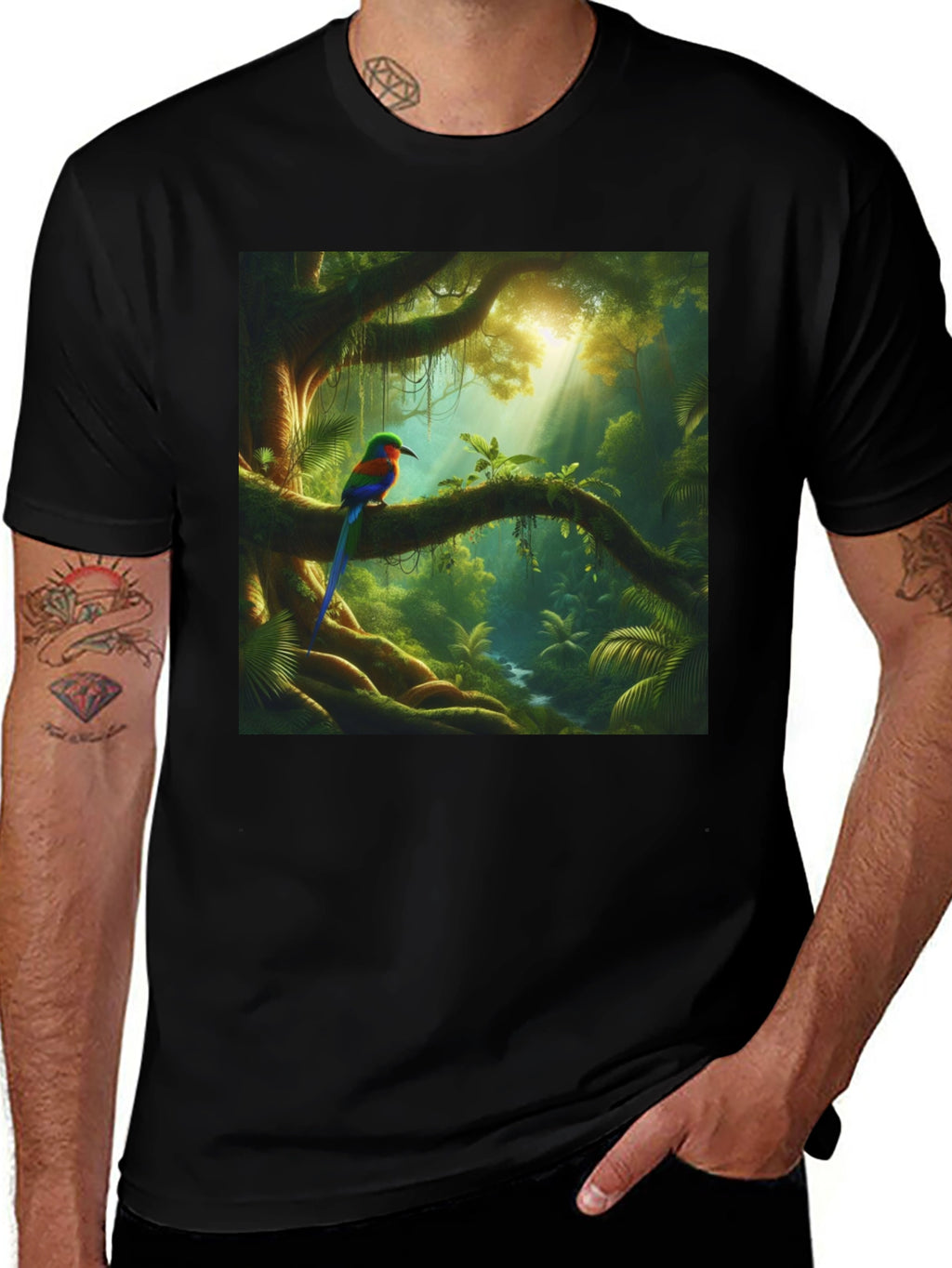 Jungle Bird T-Shirt - Vibrant Nature Tee