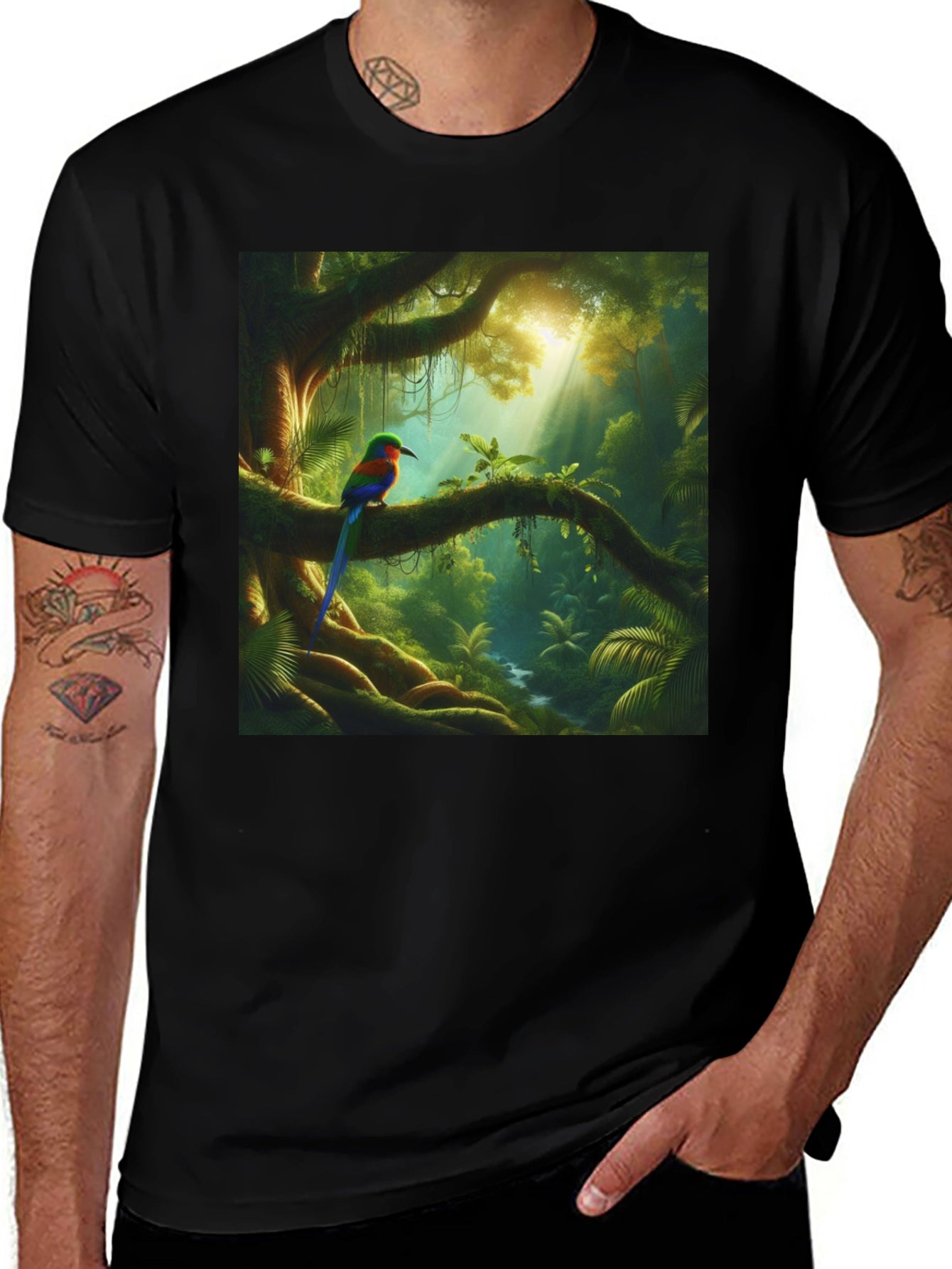 Jungle Bird T-Shirt - Vibrant Nature Tee