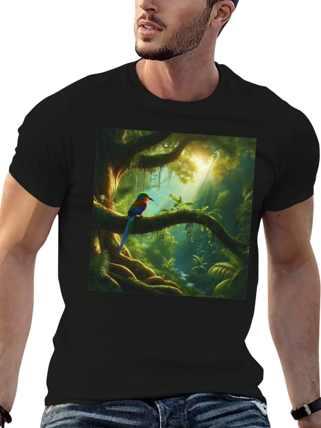 Jungle Bird T-Shirt - Vibrant Nature Tee