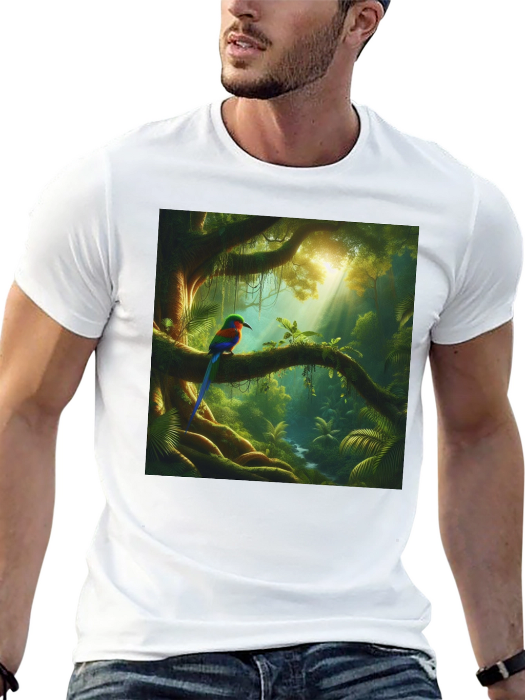 Jungle Bird T-Shirt - Vibrant Nature Tee