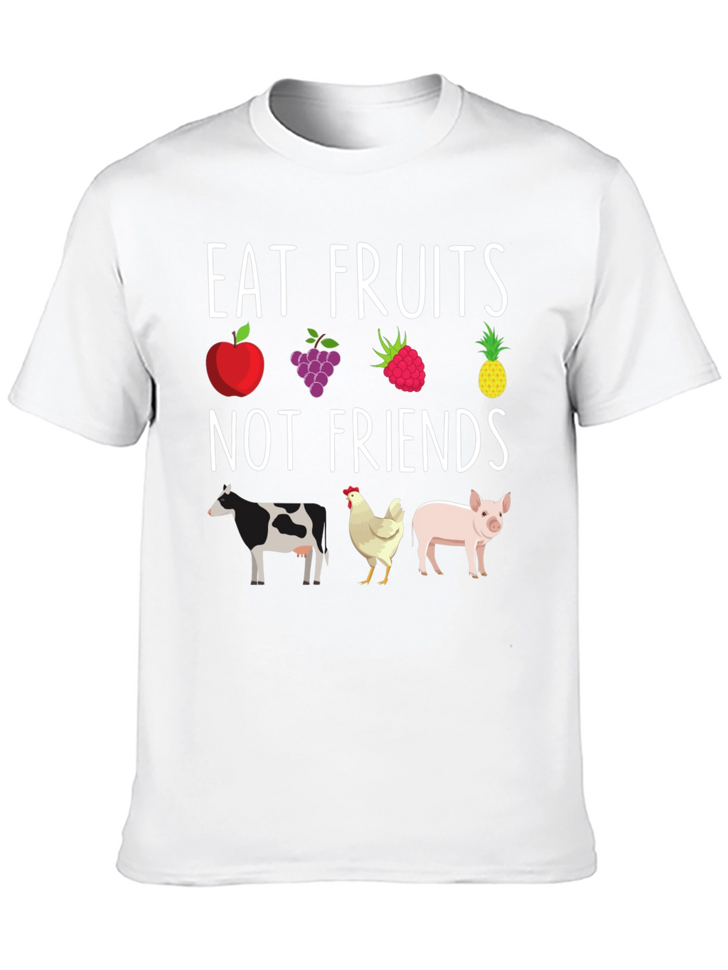 Eat Fruits Not Friends Vegan Graphic Tee