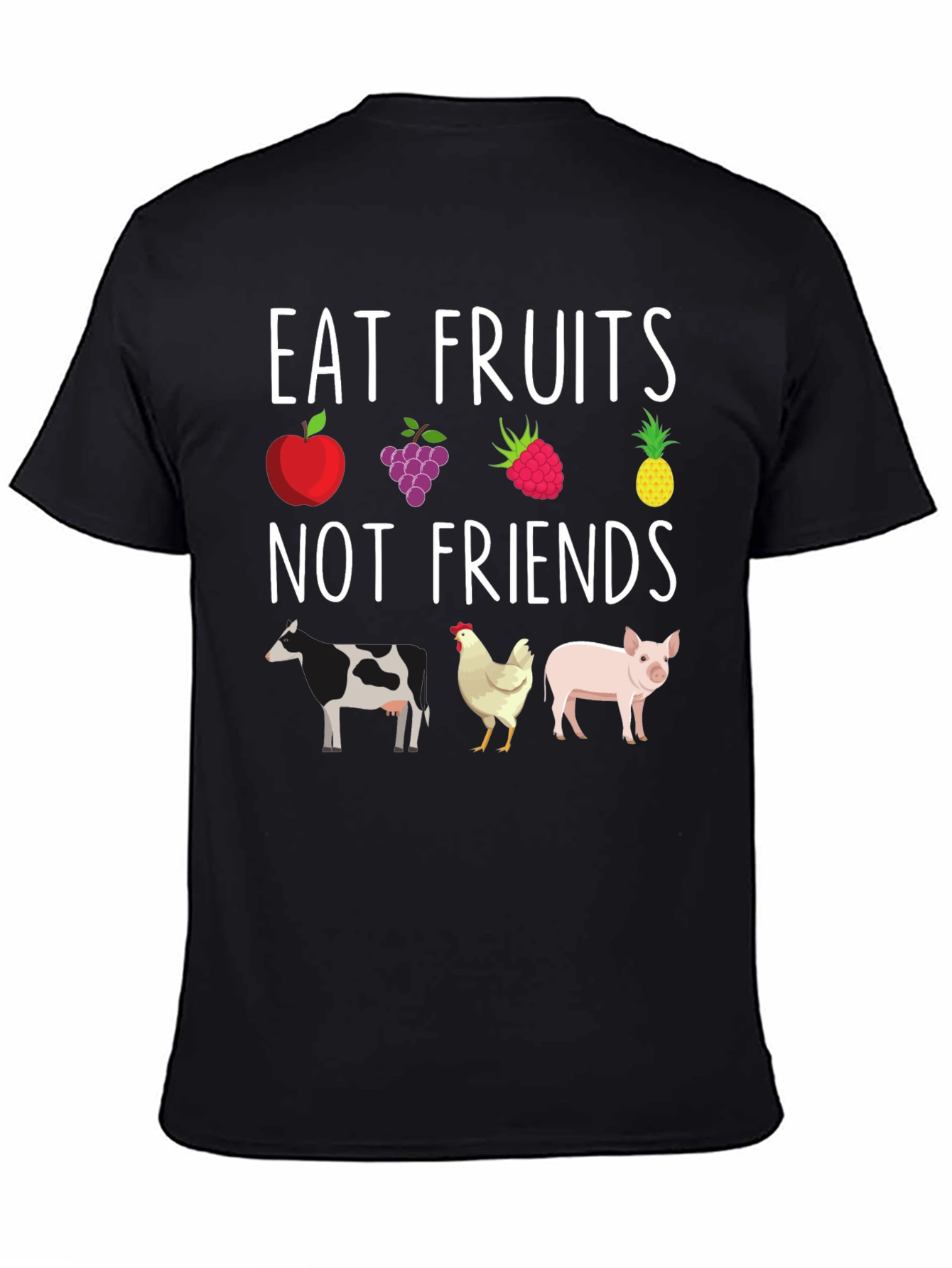Eat Fruits Not Friends Vegan Graphic Tee