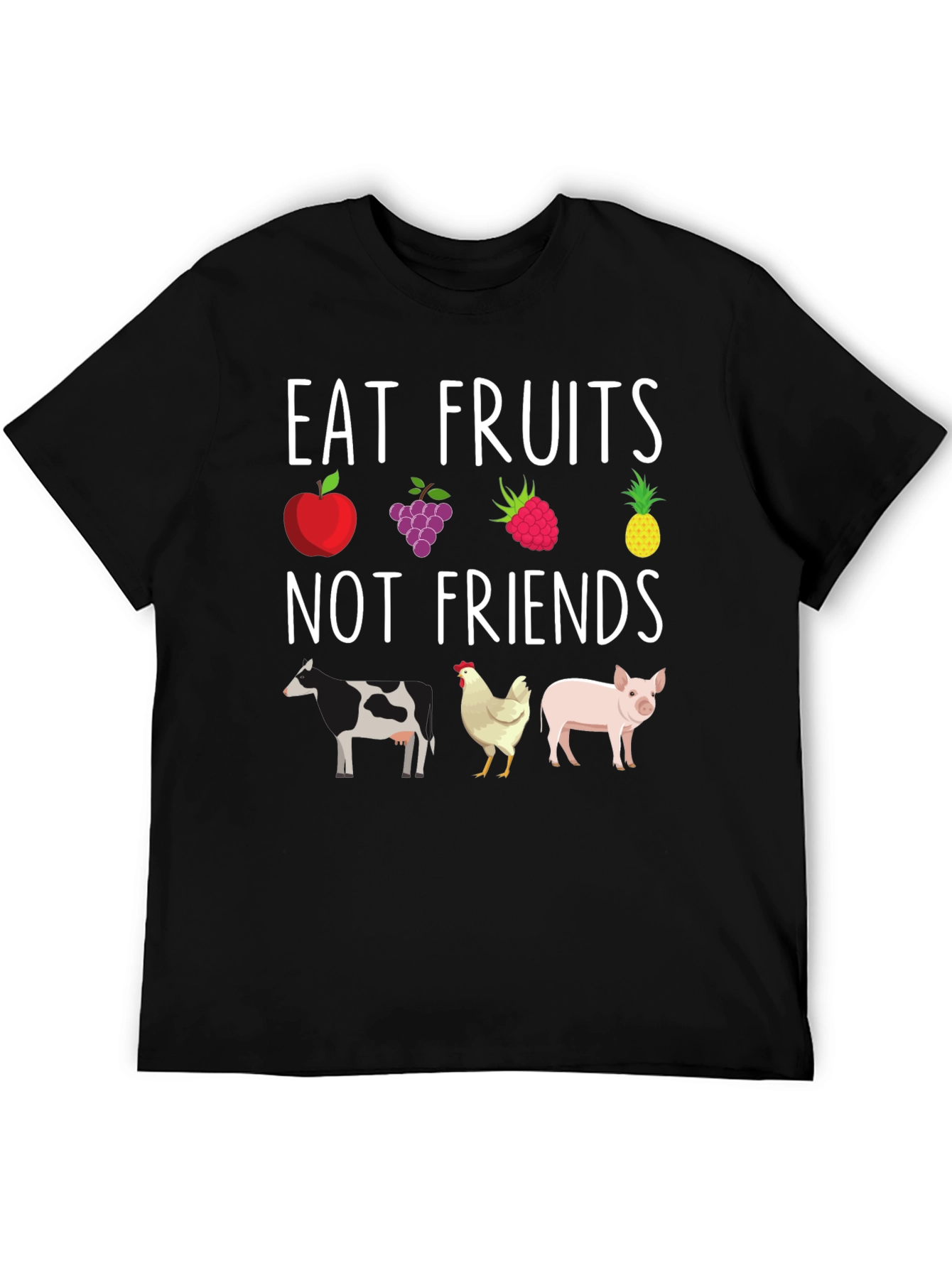Eat Fruits Not Friends Vegan Graphic Tee