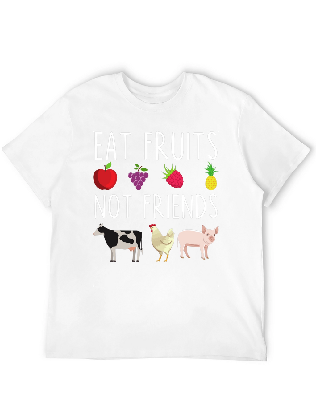 Eat Fruits Not Friends Vegan Graphic Tee