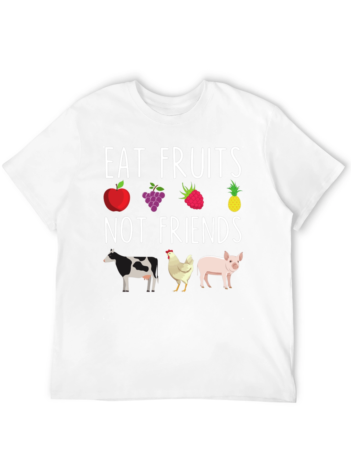 Eat Fruits Not Friends Vegan Graphic Tee