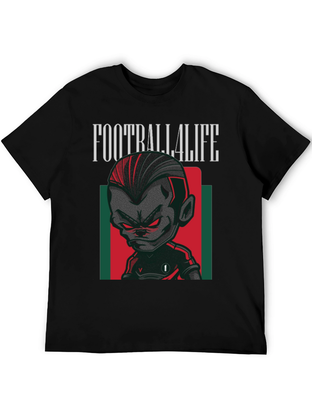 Football4Life Graphic Tee - Black Cotton T-Shirt