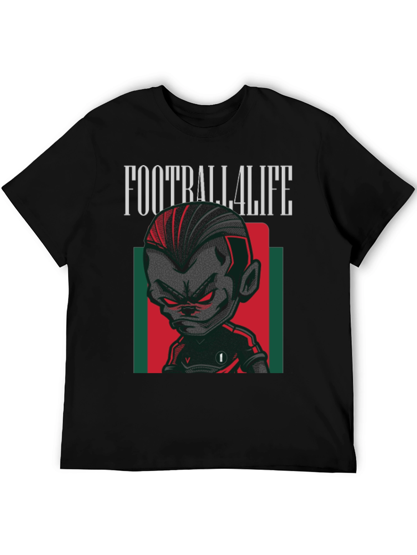Football4Life Graphic Tee - Black Cotton T-Shirt