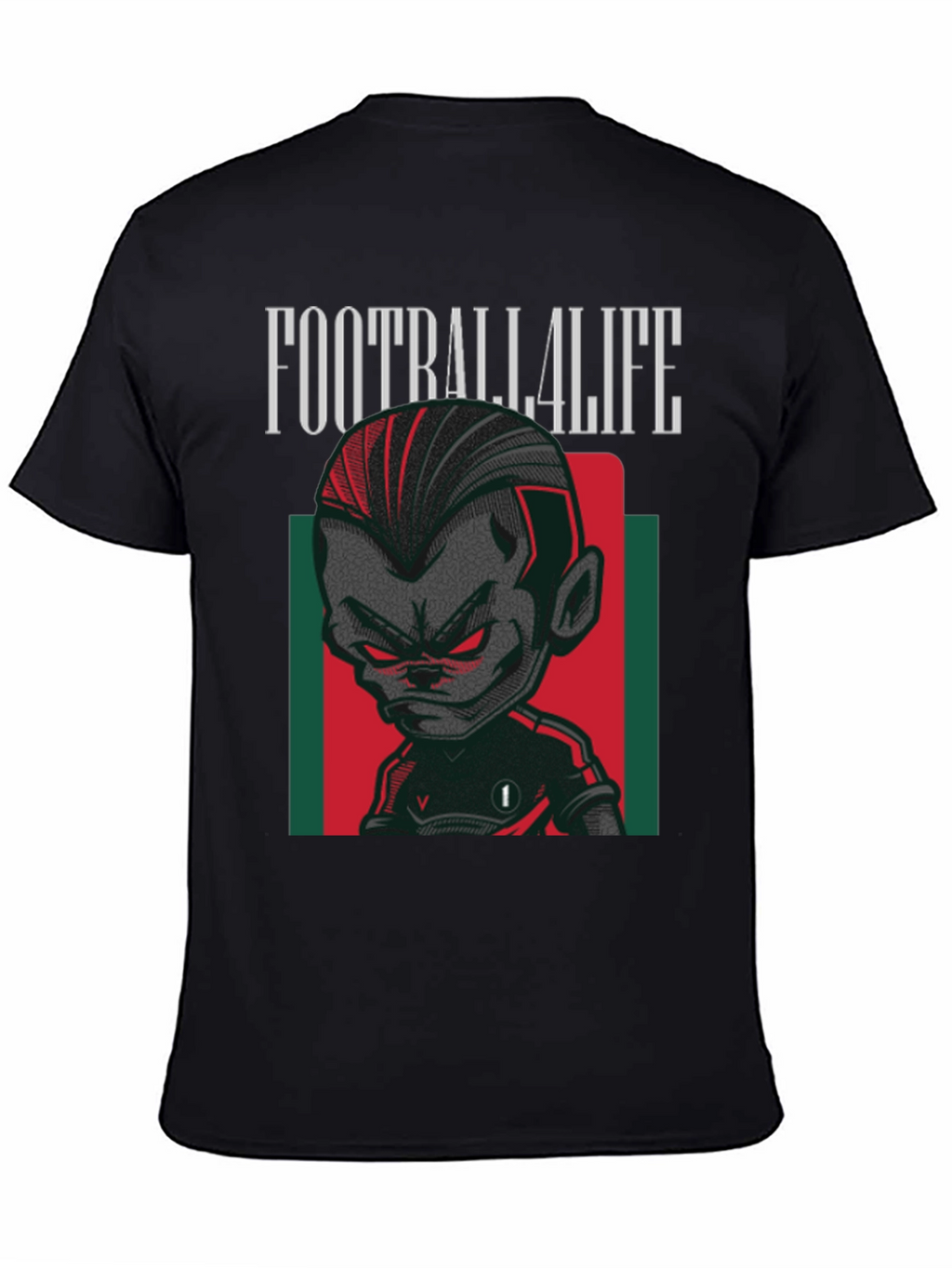 Football4Life Graphic Tee - Black Cotton T-Shirt