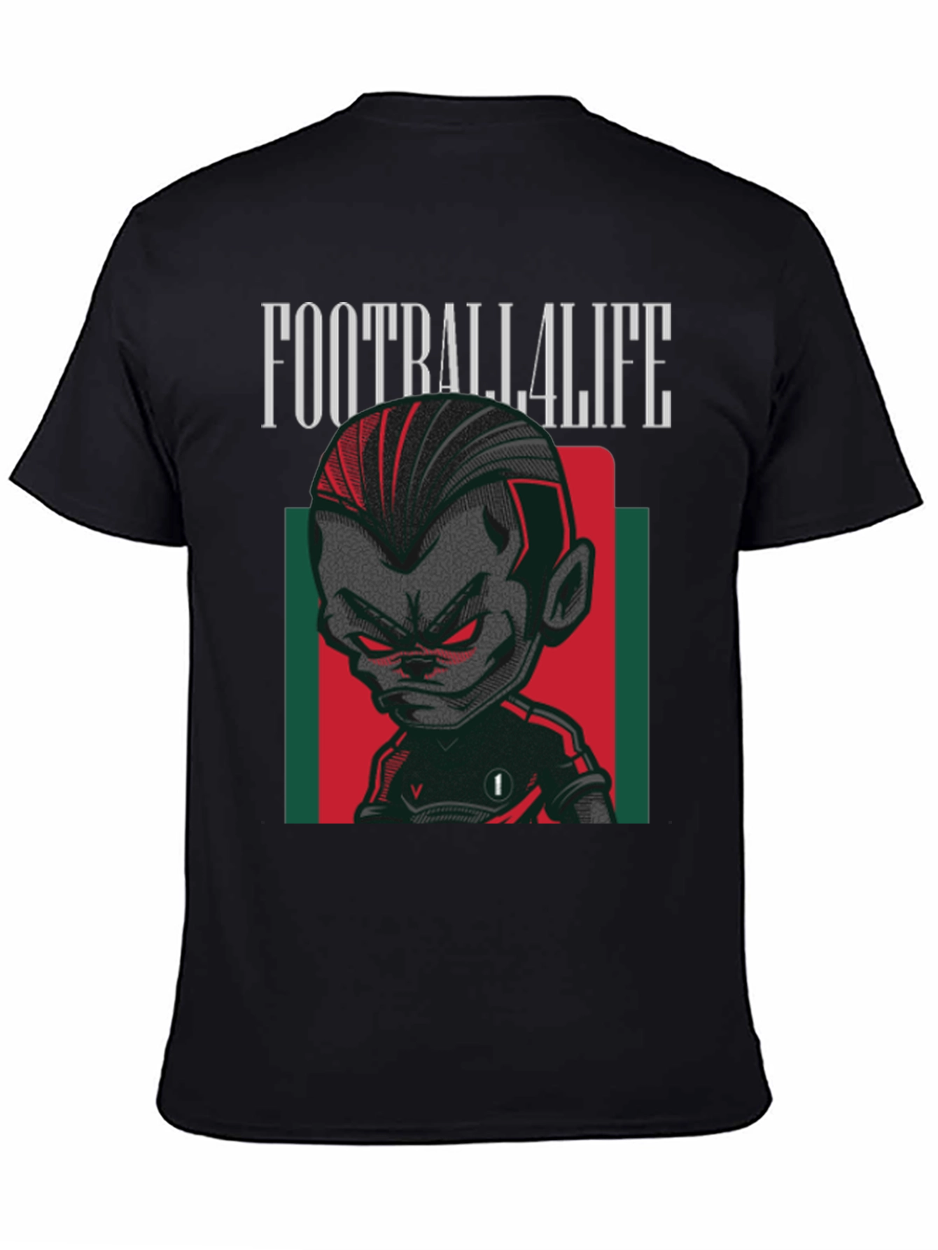 Football4Life Graphic Tee - Black Cotton T-Shirt