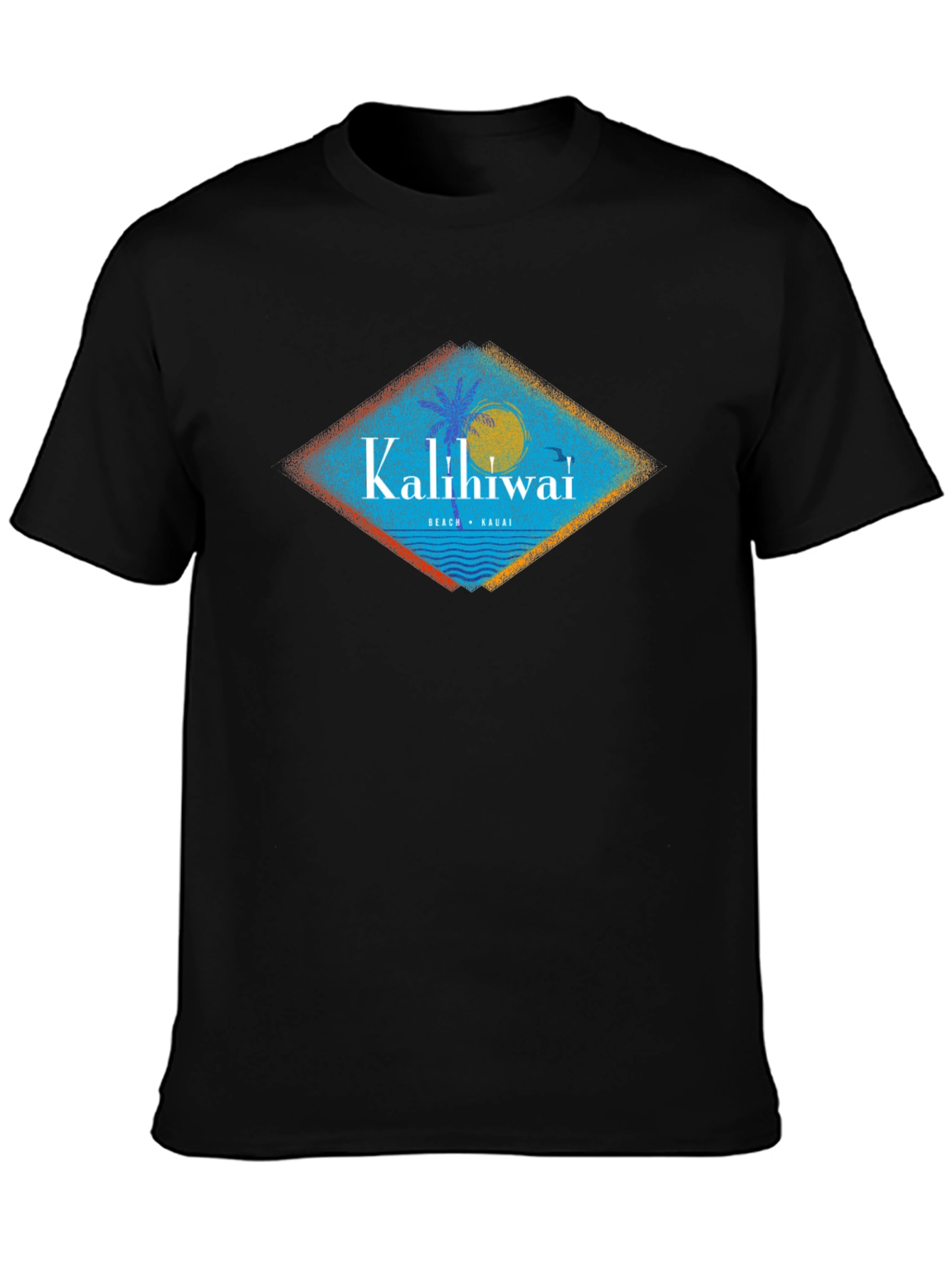 Kalihiwai Beach T-Shirt - Black