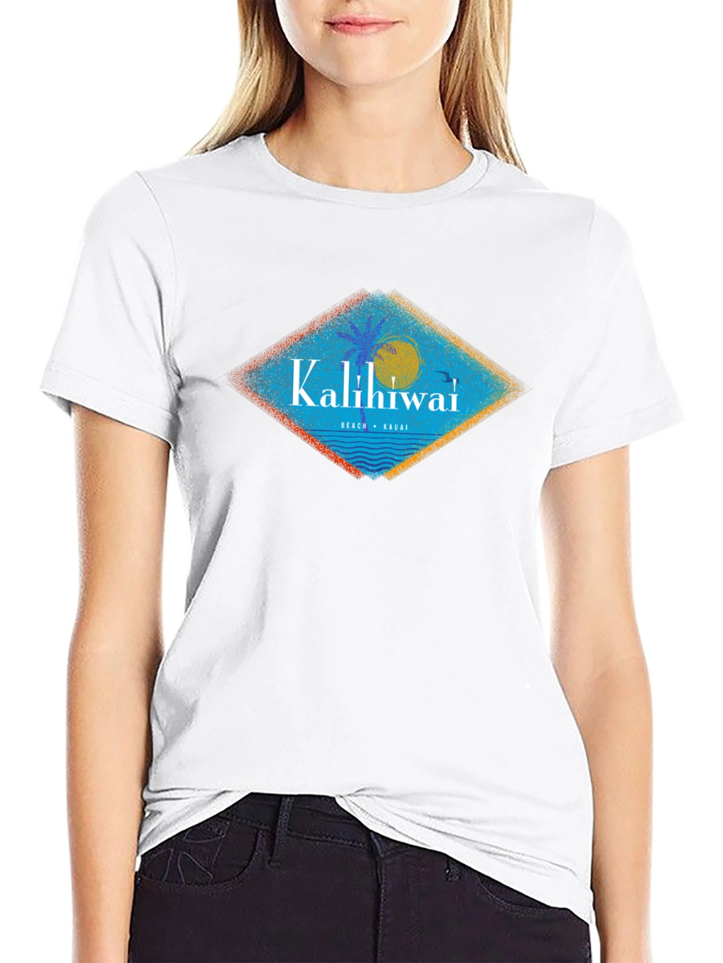 Kalihiwai Beach T-Shirt - Black