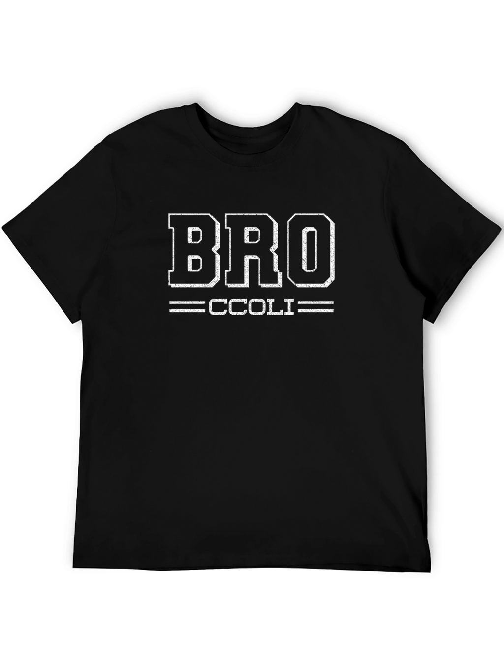 Broccoli Pun T-Shirt - Black Cotton Casual Tee