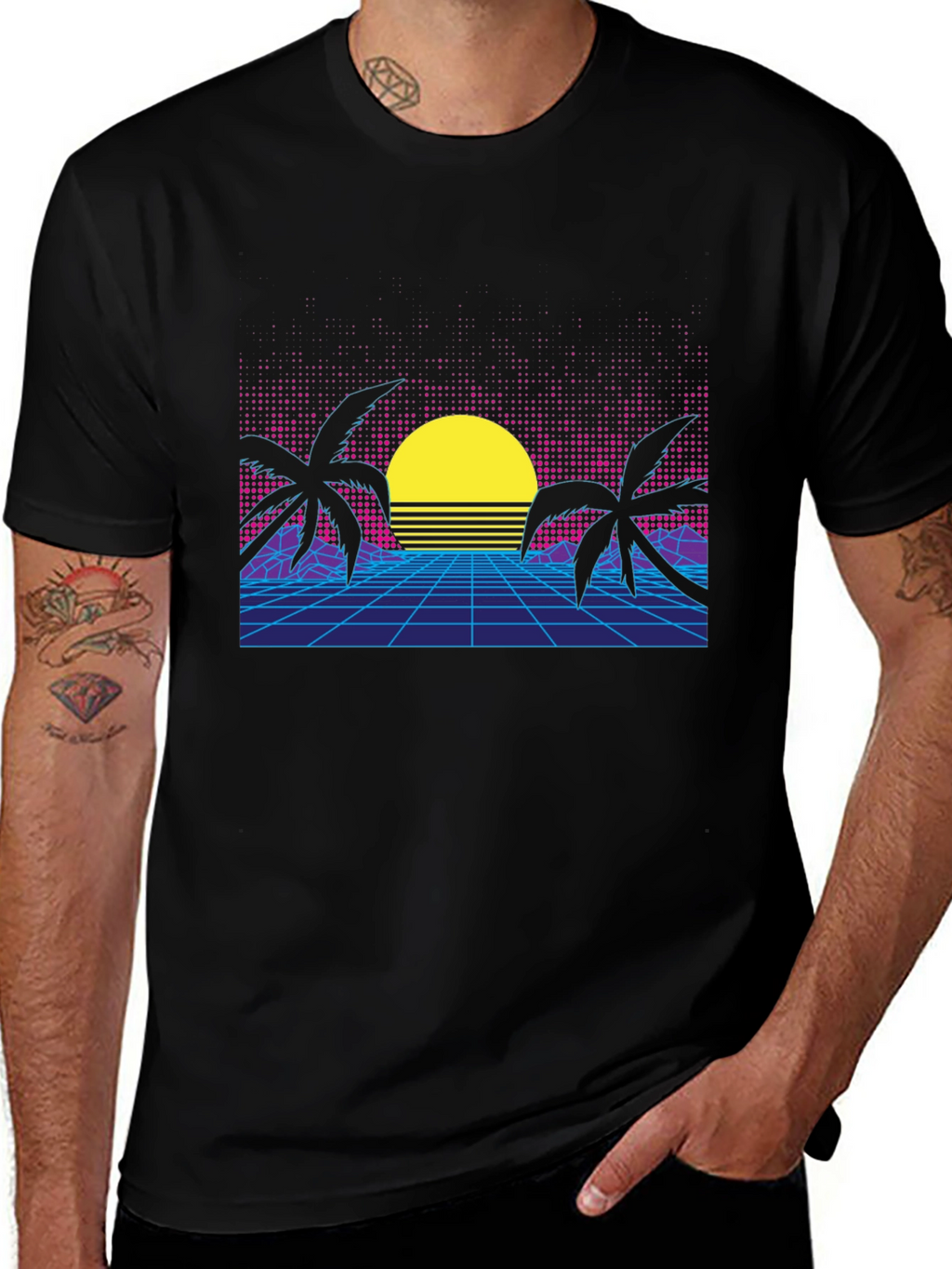 Retro Sunset T-Shirt 80s Style Tee