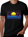 Retro Sunset T-Shirt 80s Style Tee