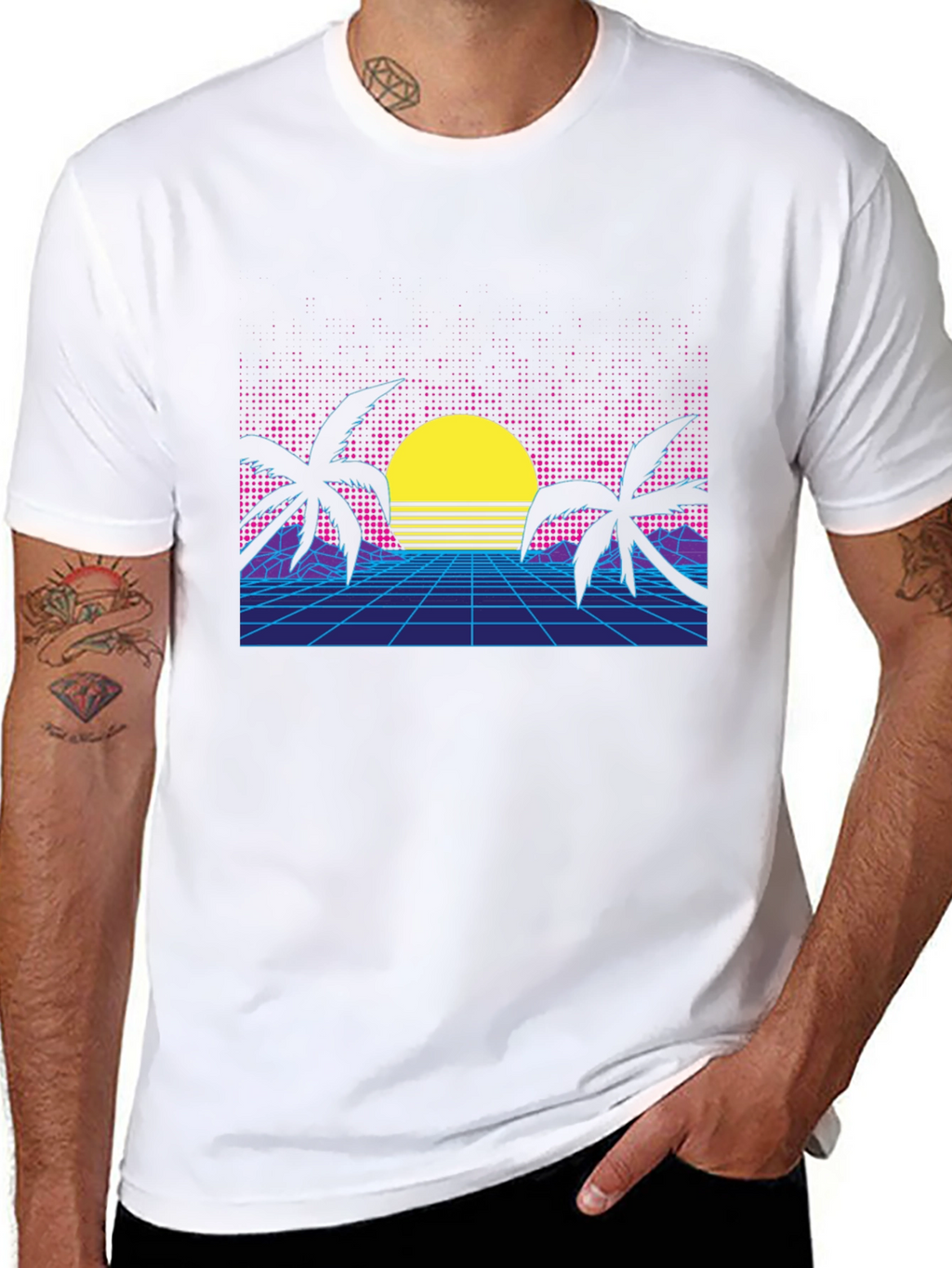 Retro Sunset T-Shirt 80s Style Tee