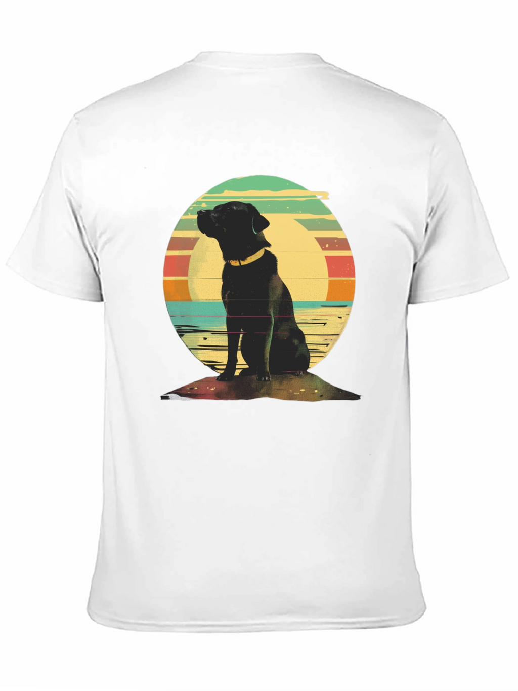 Retro Dog Graphic Tee - Classic Black T-Shirt