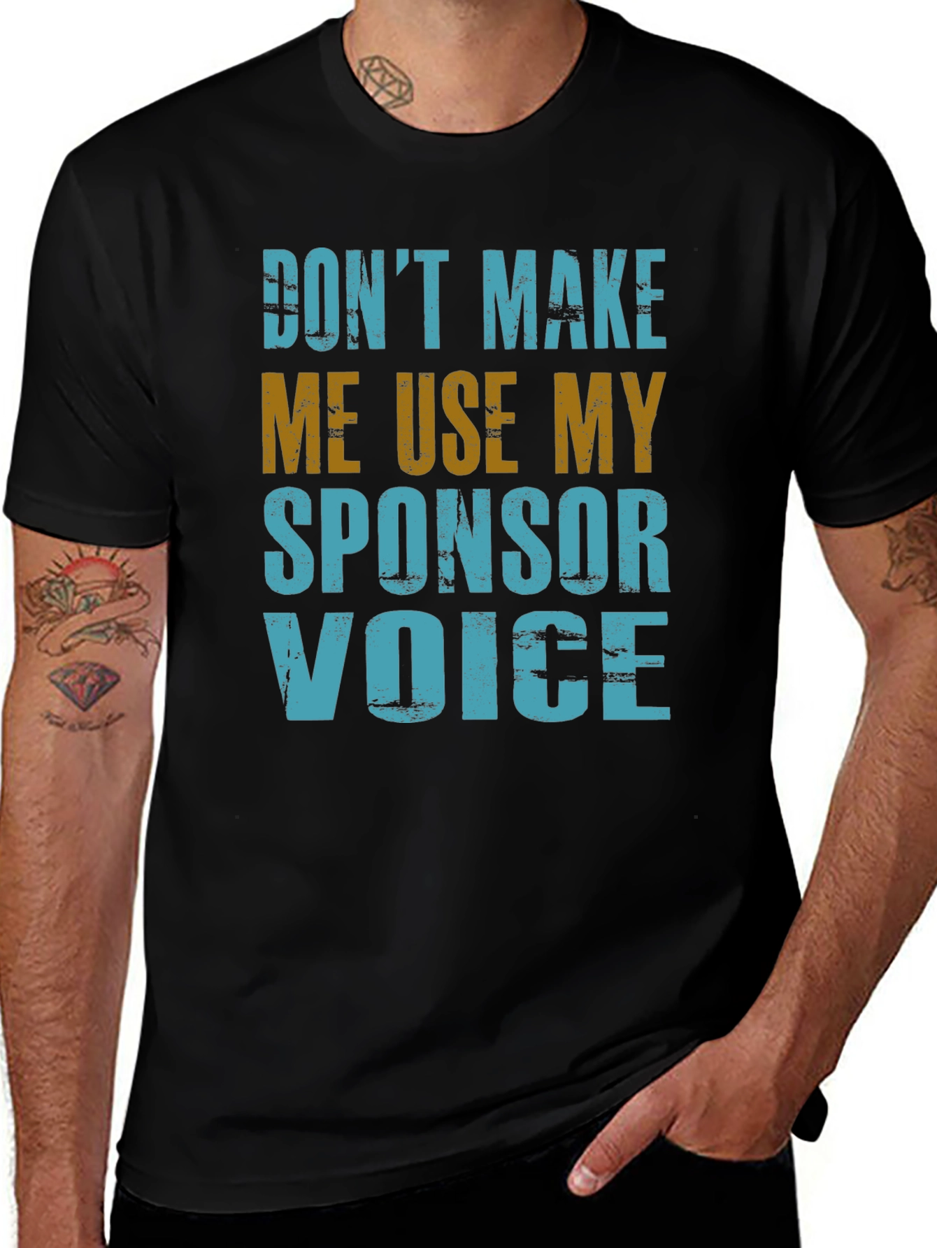 Sponsor Voice T-Shirt - Funny Novelty Graphic Tee