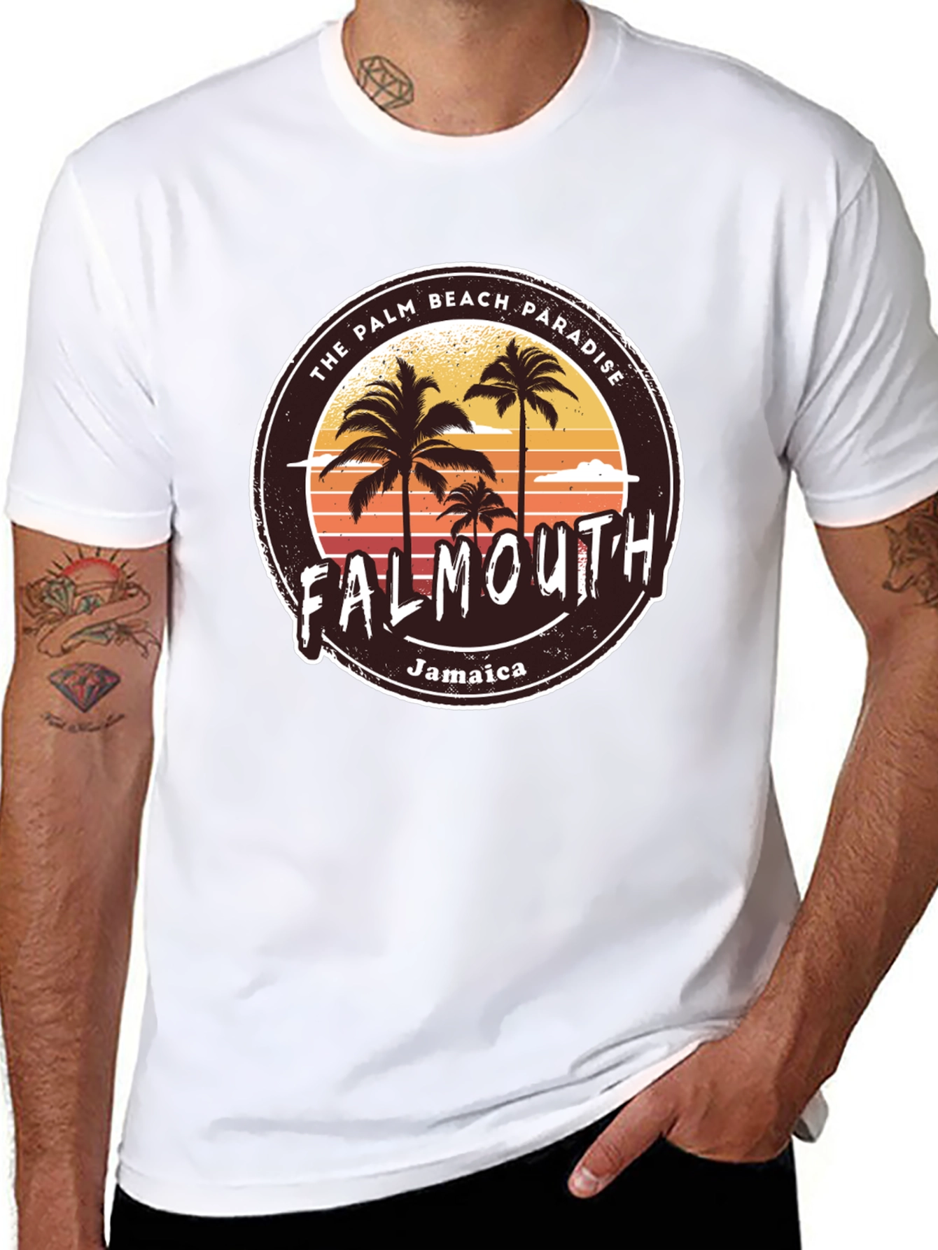 Falmouth Jamaica Palm Beach Paradise T-Shirt