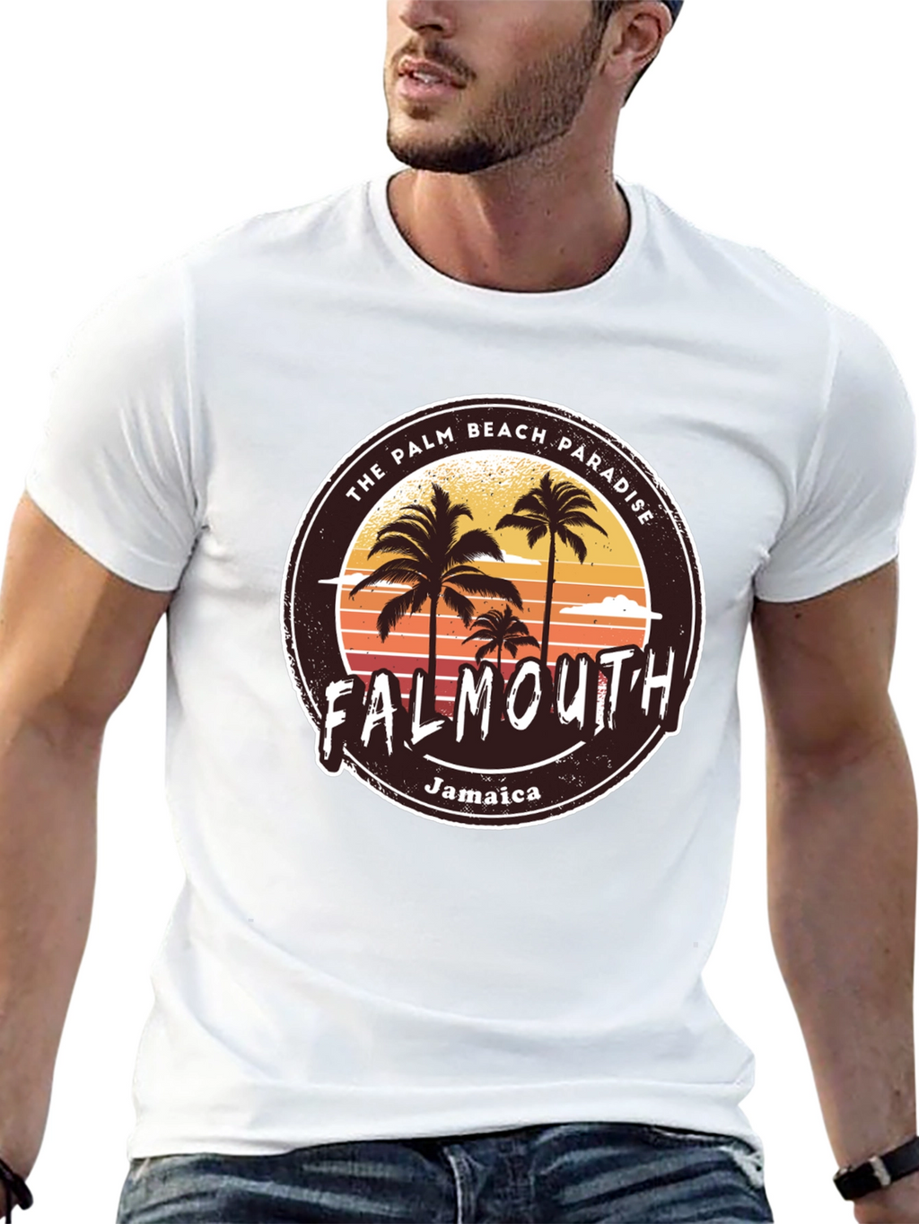 Falmouth Jamaica Palm Beach Paradise T-Shirt