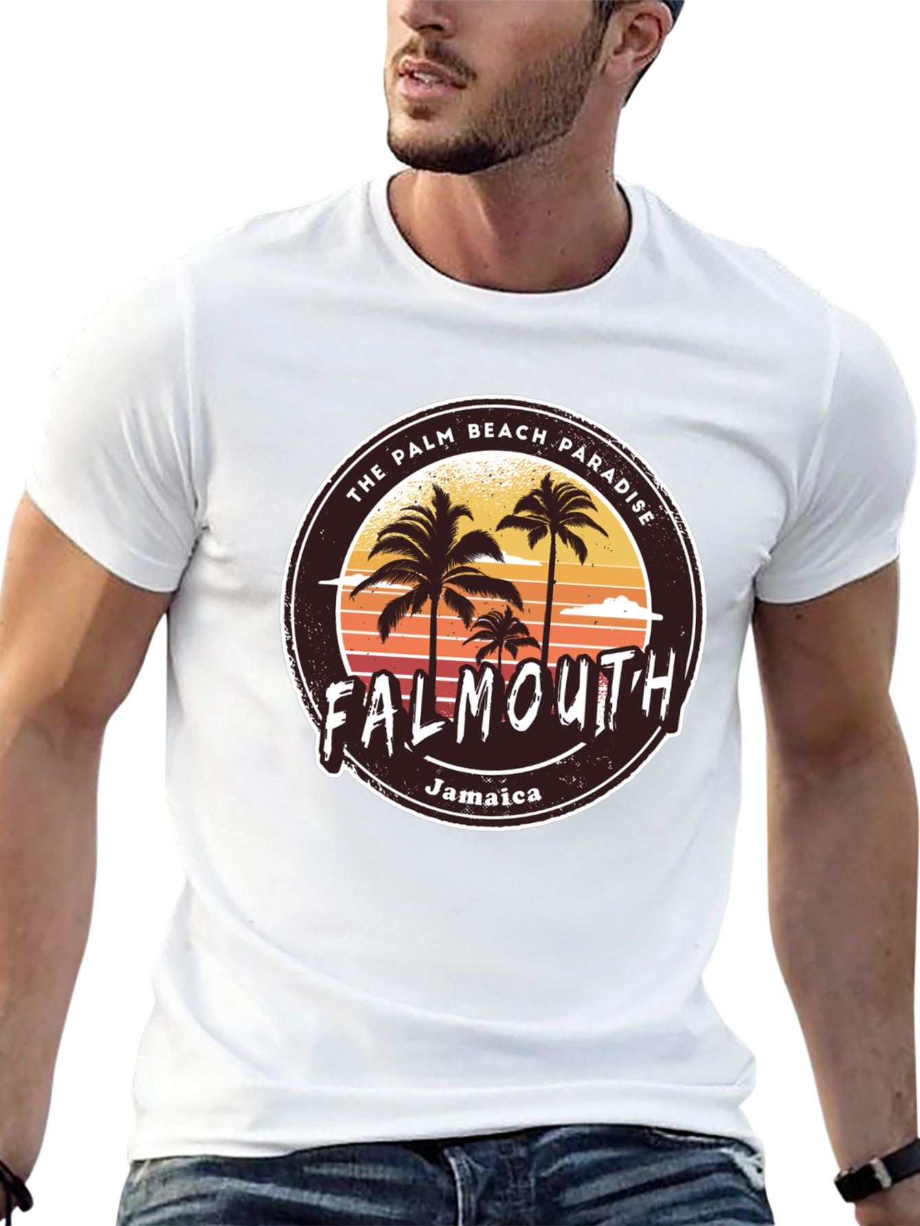 Falmouth Jamaica Palm Beach Paradise T-Shirt