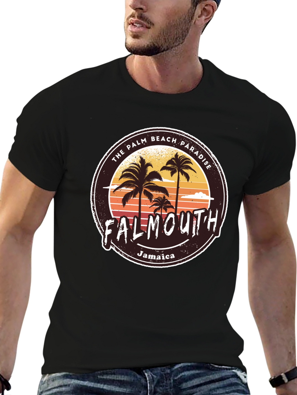 Falmouth Jamaica Palm Beach Paradise T-Shirt