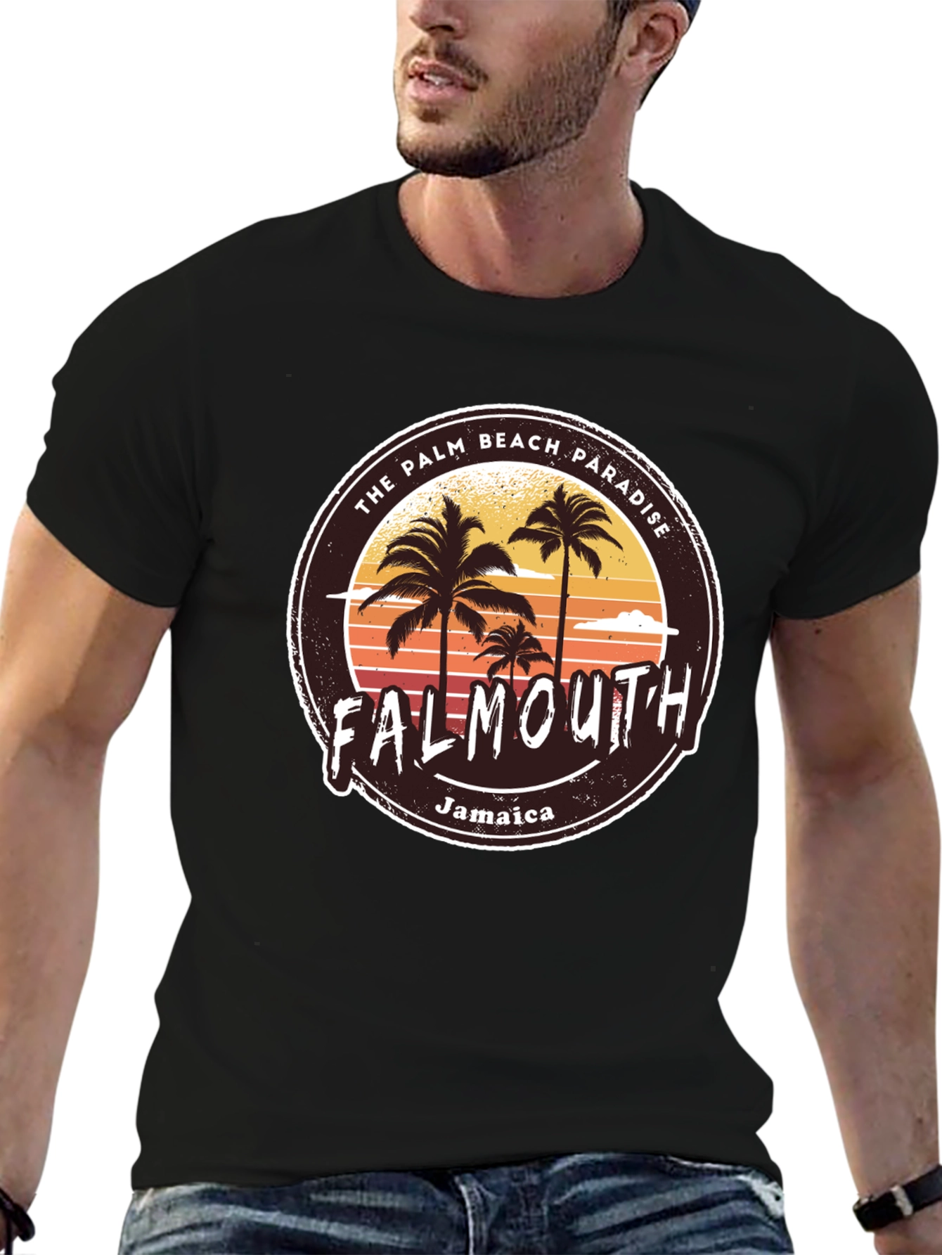 Falmouth Jamaica Palm Beach Paradise T-Shirt