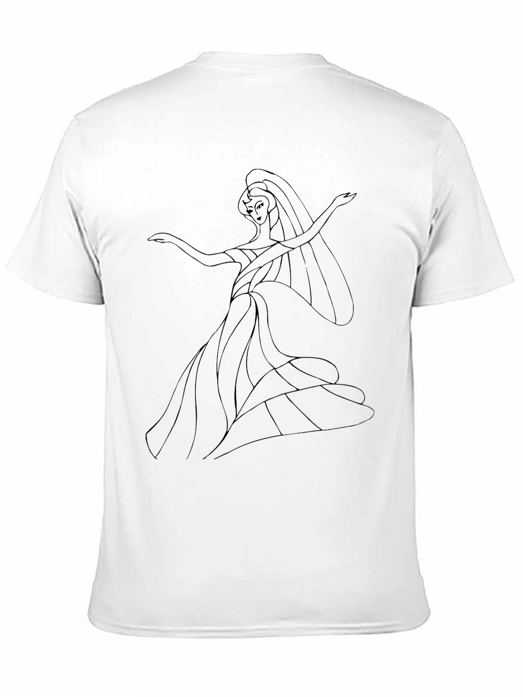 Elegant Woman Graphic Black T-Shirt