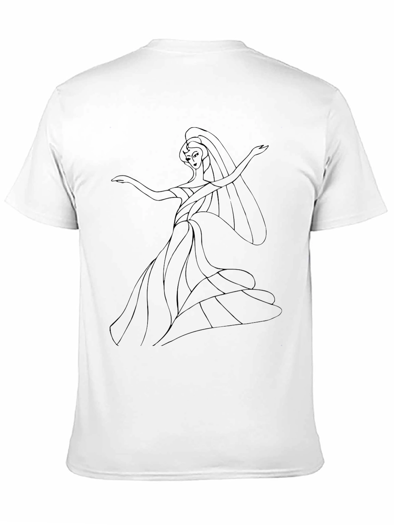Elegant Woman Graphic Black T-Shirt