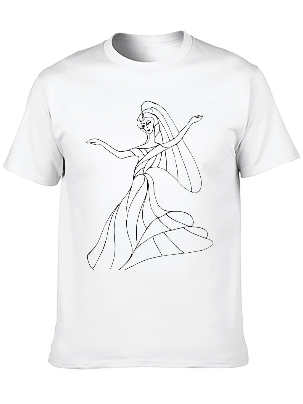 Elegant Woman Graphic Black T-Shirt