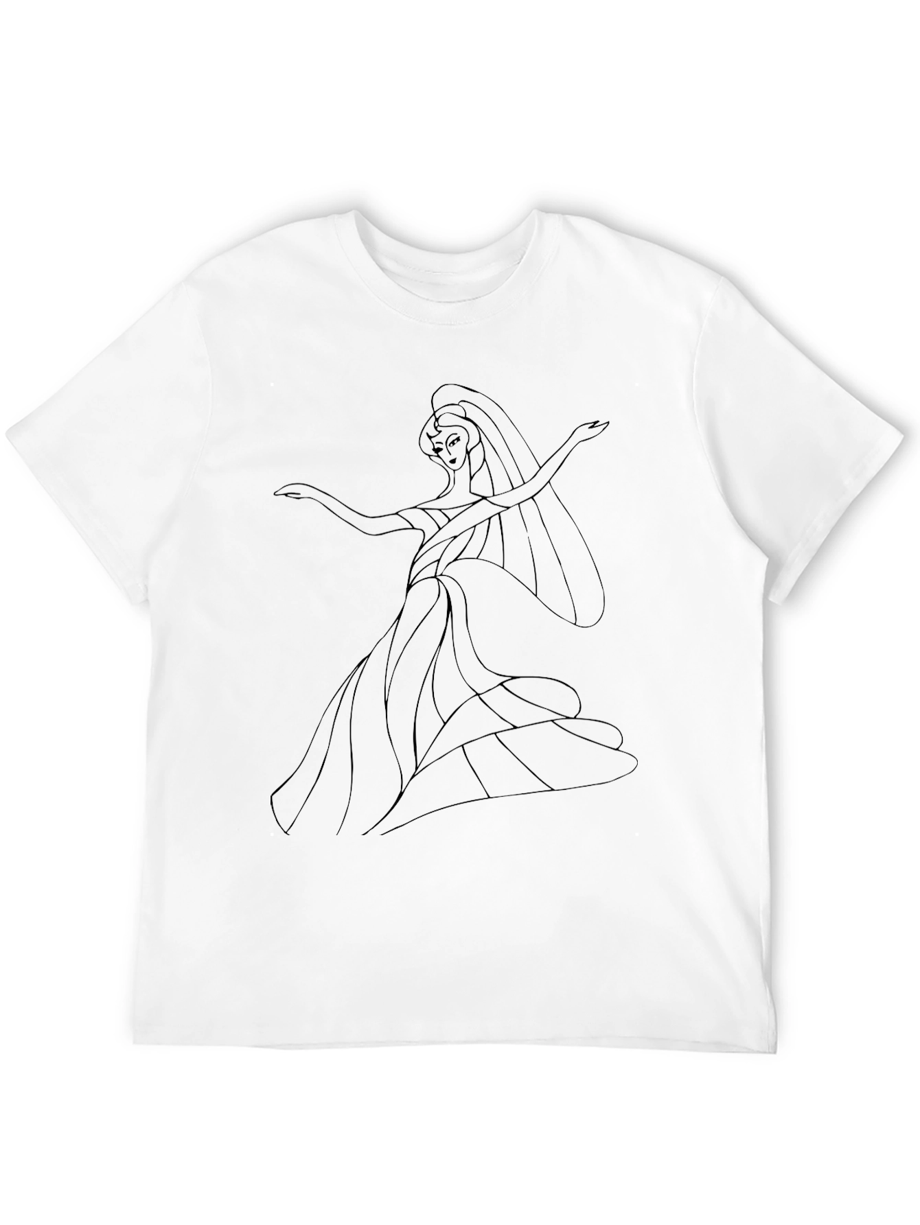 Elegant Woman Graphic Black T-Shirt