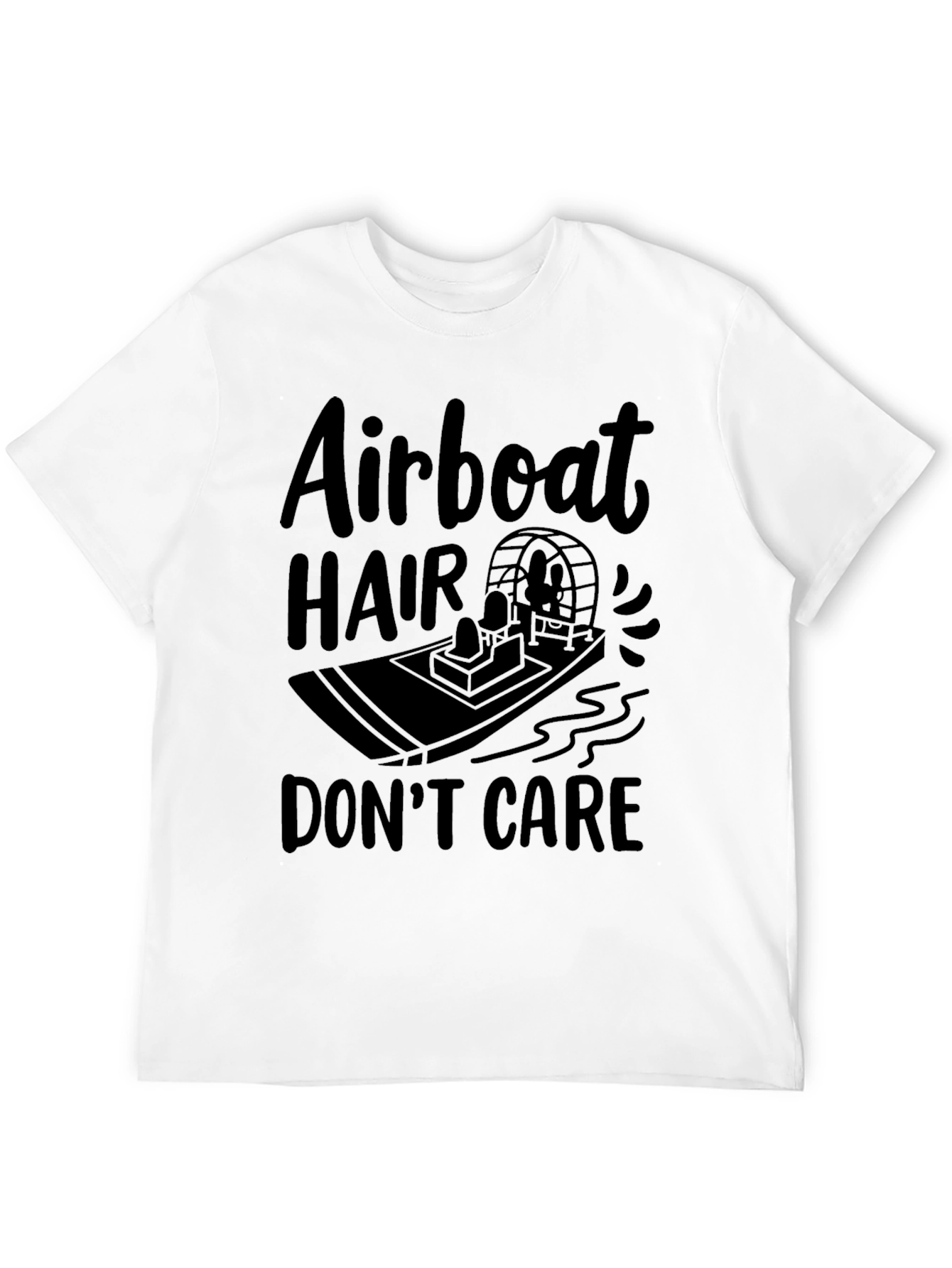 Airboat Hair Dont Care Black T-Shirt