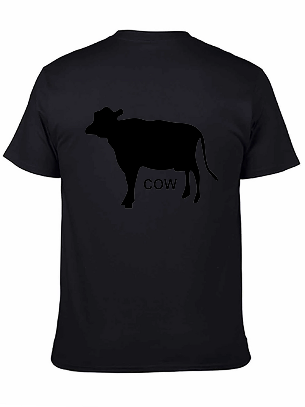Cow Silhouette Graphic Tee - Unisex Black T-Shirt