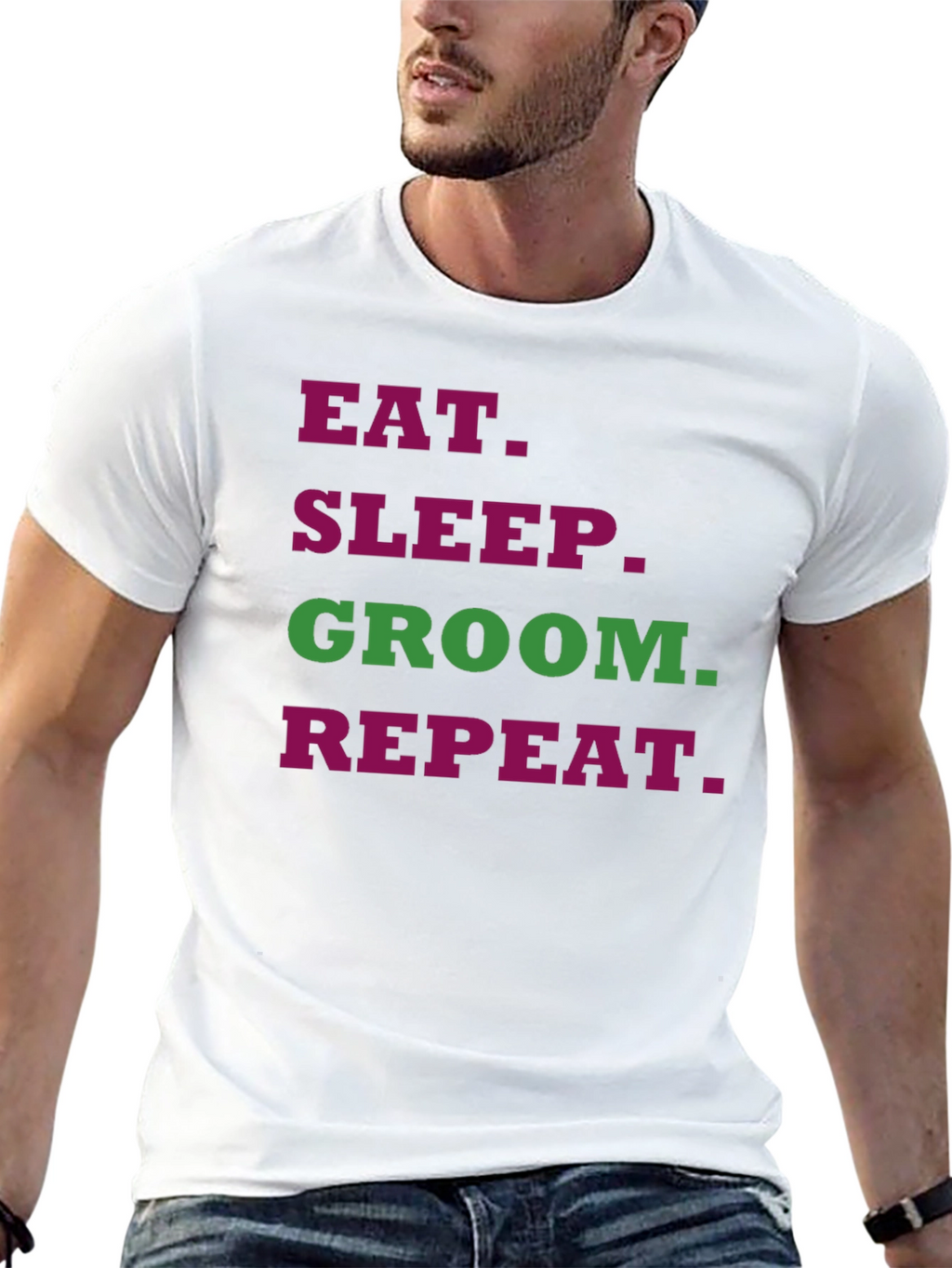 Eat Sleep Groom Repeat T-Shirt