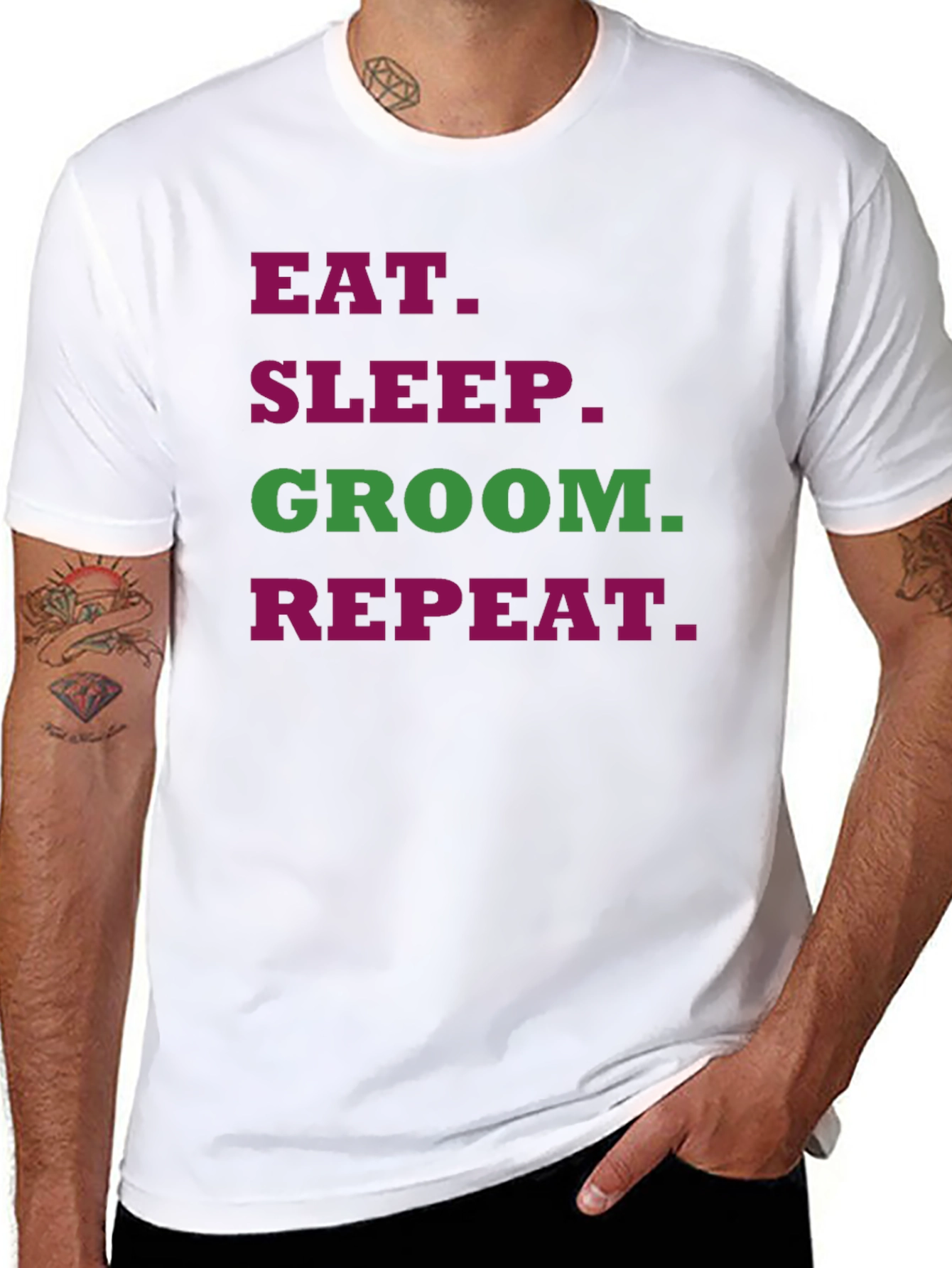 Eat Sleep Groom Repeat T-Shirt